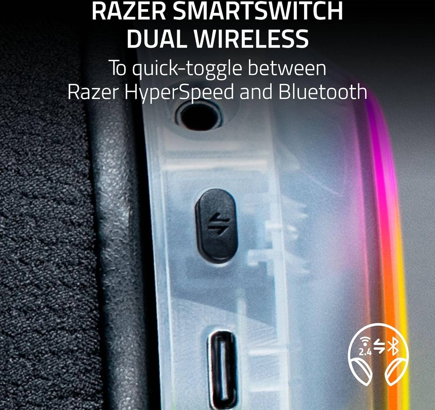 Razer Barracuda X Chroma Gaming Headphones, 40mm Razer TriForce, Detachable Razer HyperClear Cardioid Mic, 7.1 Surround Sound, 6-Zone Earcup Lighting, Phantom White | RZ04-05220400-R3M1 thumbnail 6