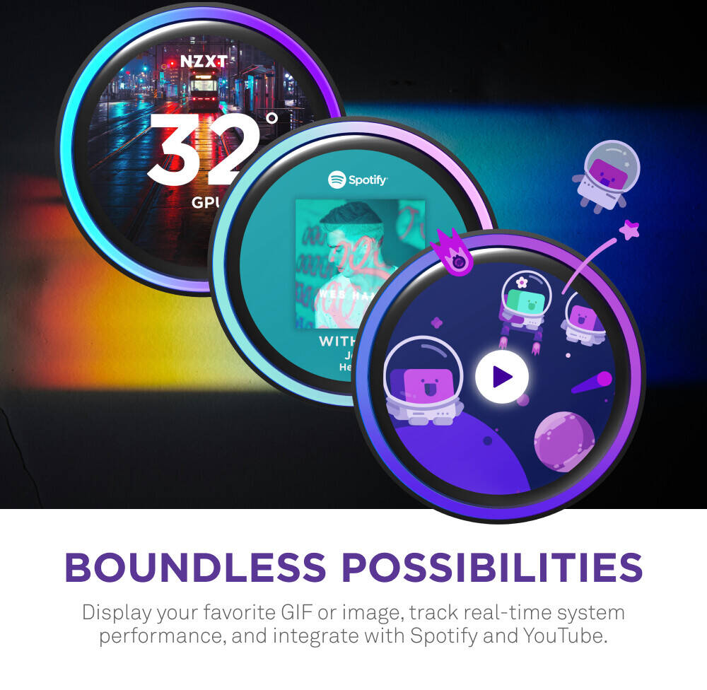 NZXT Kraken Elite 420 RGB, 420mm All-in-One Liquid CPU Cooler with 2.36" Customizable LCD Display, RGB Fans, and CAM Software Integration, White | RL-KR42E-W2 thumbnail 9