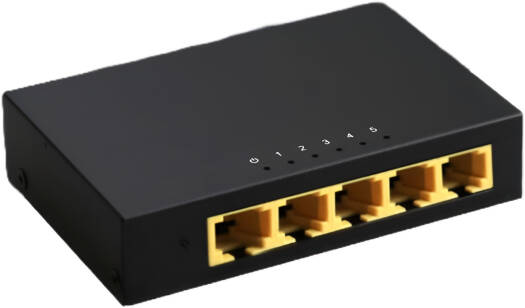 D-Link DGS-F105 Ethernet Switch, 5 Port Gigabit 10/100/1000 Mbps Unmanaged Metal Switch, Plug and Play, LEDs Lights Cables Diagnostics, Energy Star Compliant, Compact, Black | DGS-F105 - Image 1