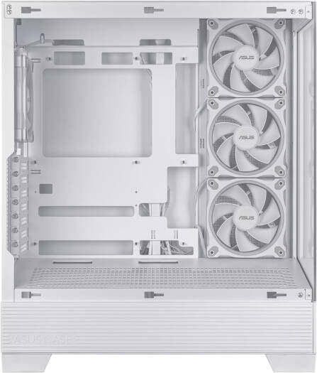 ASUS A31 PLUS Mid Tower ATX Computer Case, 4x 120mm ARGB Pre Installed Fans, Up to 360mm Radiator Support, 7 Expansion Slot, Cable Management, Tempered Glass Panel, White | 90DC00R3-B19000 thumbnail 10