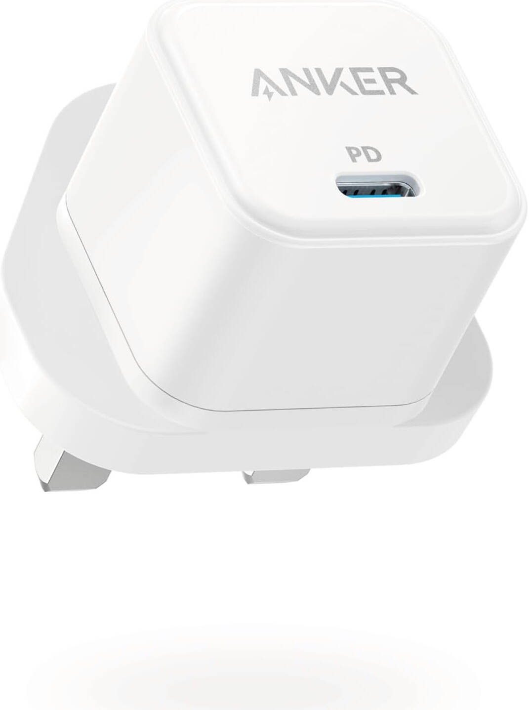 ANKER PowerPort III Charger, USB C Charger, PowerPort III, 20W Cube Fast, UK Plug, 100-240V 0.7A 50-60Hz Input, Wide Compatibility, Superior Safety, White | A2149 - Image 1