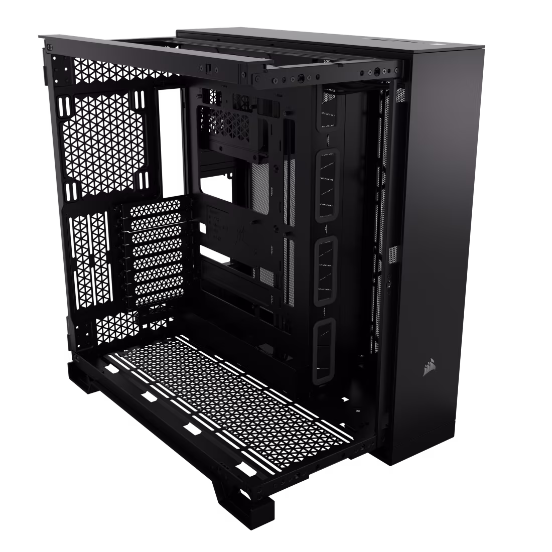 Corsair 6500X Mid-Tower Computer Case, Up to 360mm Radiator & 10x Fan Support, Tempered Glass, Dual Chamber Design, Modern Front Panel I/O, Wide Cooling Flexibility, Black | CC-9011257-WW thumbnail 8