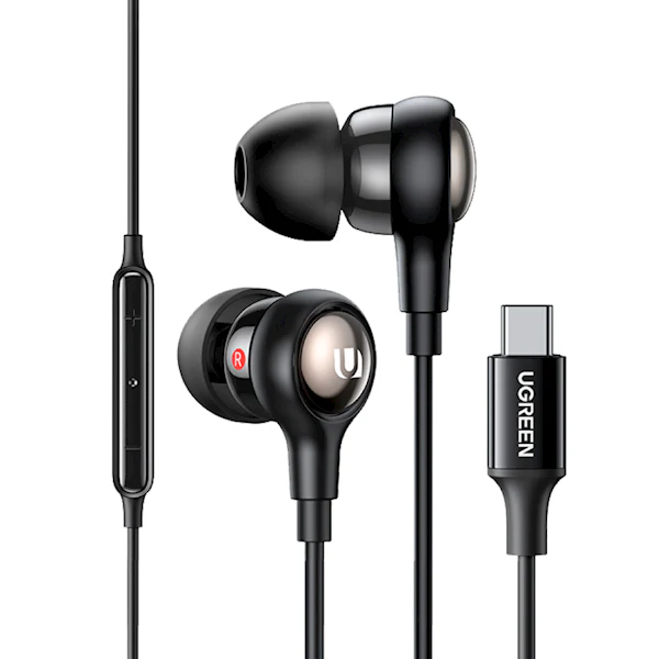 UGREEN IN-EAR WIRED EARPHONES WITH USB-C CONNECTOR BLACK - Image 1