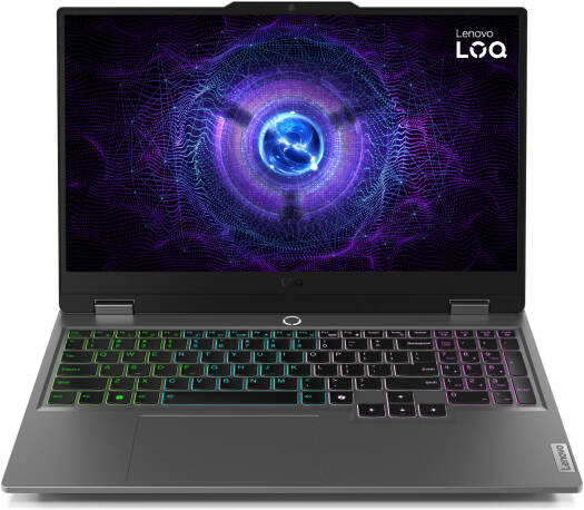 Lenovo LOQ 15IRX9 AI-Powered Gaming Laptop, 15.6" FHD IPS Display, i7-14700HX, 16GB DDR5 RAM, 512GB SSD, Nvidia RTX 4060 - 8GB, White Backlit English (UK) Keyboard, No OS, Luna Grey | 83DV00URPS - Image 1