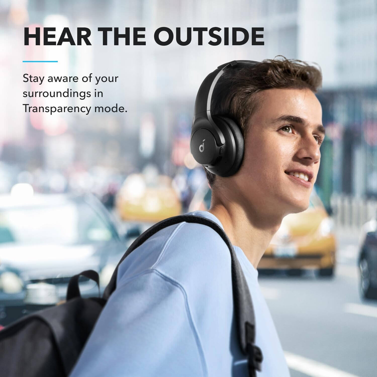 Anker Soundcore Q20i, Hybrid Active Noise Cancelling, 40-Hour Long Battery Life And Fast Charging, Dual-Connections, Detailed Audio, EQ Customization, Transparency Mode, Black | Q20i thumbnail 5