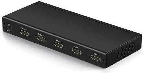 UGREEN 1x4 HDMI Amplifier Splitter, 1x HDMI Input & 4x HDMI Output, Up to 4K (3840 x 2160) @ 30Hz Resolution Support, 1.5W Power Consumption, Black | 40202 thumbnail 2