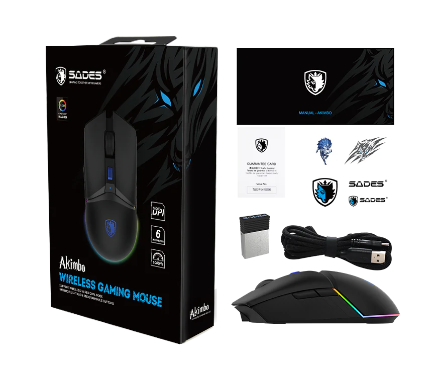 SADES AKIMBO WIRELESS GAMING MOUSE S-18 thumbnail 3
