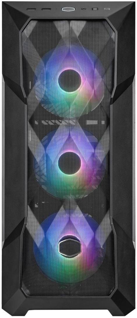 Cooler Master MASTERBOX TD500 Mesh V2 Mid Tower Gaming PC Case, FineMesh Front Panel, TG Side Panel, 3x CF120 ARGB Fans & Up to 360mm Radiator, USB 3.2 Gen 2 Type C, Black | TD500V2-KGNN-S00 thumbnail 4