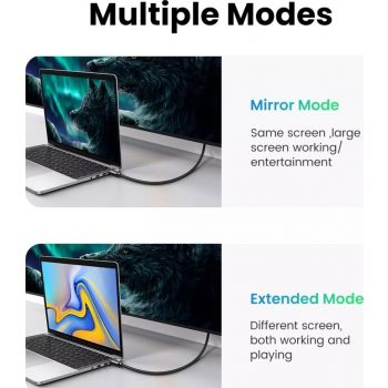 UGREEN HDMI TO HDMI Male Cable, 4K@30Hz Resolution Support, 10.2Gbps Transfer Rate with Ethernet Support, Gold-Plated Connector, Braided Cable, 10 Meter Cable Length, Black | 40104 thumbnail 2