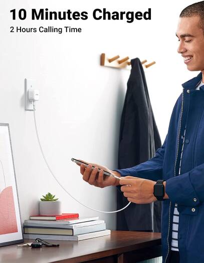 UGREEN USB-C Power Adapter, 20W Power Output, PD 3.0 Technology, Built-In Multi Protections, USB-C Interface, Lightweight Design, Wide Compatibility, White | 60451 thumbnail 5