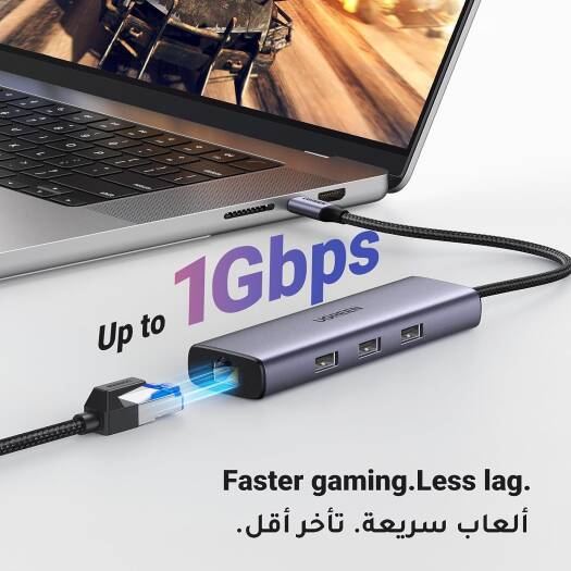 UGREEN Revodok 1061 6-in-1 USB-C Hub, Up to 4K Display, 1Gbps Ethernet Speed, 100W Power Passthrough, 5Gbps Data Transfer Rate, 3x USB Type-A, 1x RJ45 Ethernet, 1x HDMI, 1x USB-C Ports | 15598 thumbnail 6