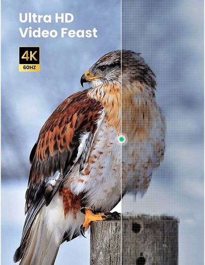 UGREEN HD127 Micro HDMI to HDMI Adapter Cable, Male to Male High Speed HDMI Cable, Supports 3D 4K 60Hz 1080P Audio Return, Gold-Plated Connectors, 2 Meter Cable Length, Black | 30103 thumbnail 4