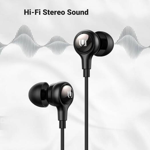UGREEN HiTune EP103-30638 Wired In-Ear Earphones With Microphone, All-in-One Control Buttons, USB-C Connector, Clear Voice Call, Flexible & Durable, Comfortable Design, Black | 30638 thumbnail 2