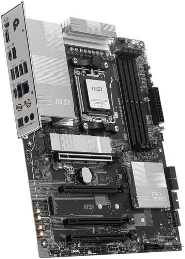 MSI Pro B850-P WiFi AM5 ATX Motherboard, AMD B850 Chipset, 4x DDR5 UDIMM Slots, Up to 256GB Max Memory, 4x PCIe x16 Slots, 3x M.2 Slots, WiFi & BT Connectivity | 911-7E56-002 thumbnail 3