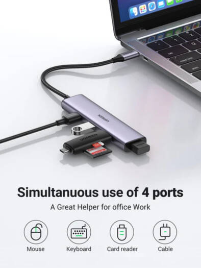 UGREEN USB-C to 4xUSB 3.0 Hub | 20841 thumbnail 3
