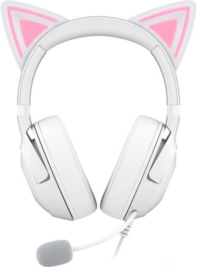 Razer Kraken Kitty V2 RGB Wired Gaming Headset, Chroma Kitty Ears, Stream Reactive Lighting, HyperClear Cardioid Mic, 7.1 Surround Sound, TriForce 40mm Drivers, White | RZ04-04730600-R3M1 thumbnail 5