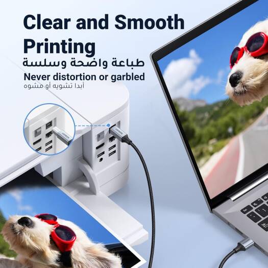 UGREEN US369 USB Type A To USB Type B 2.0 Cable Connector For Scanner, 2 Meter, Printer And Fax Machine Wired Cable Connection To PC, Laptop, Desktop Computers | 80803 thumbnail 6