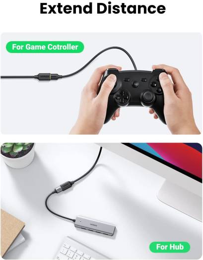 UGreen USB 3.0 Repeater Extension Cable, 5Gbps Data Transfer, Flexible & Durable, Universal Compatibility, 3 Meter Length, Black | 30127 thumbnail 5