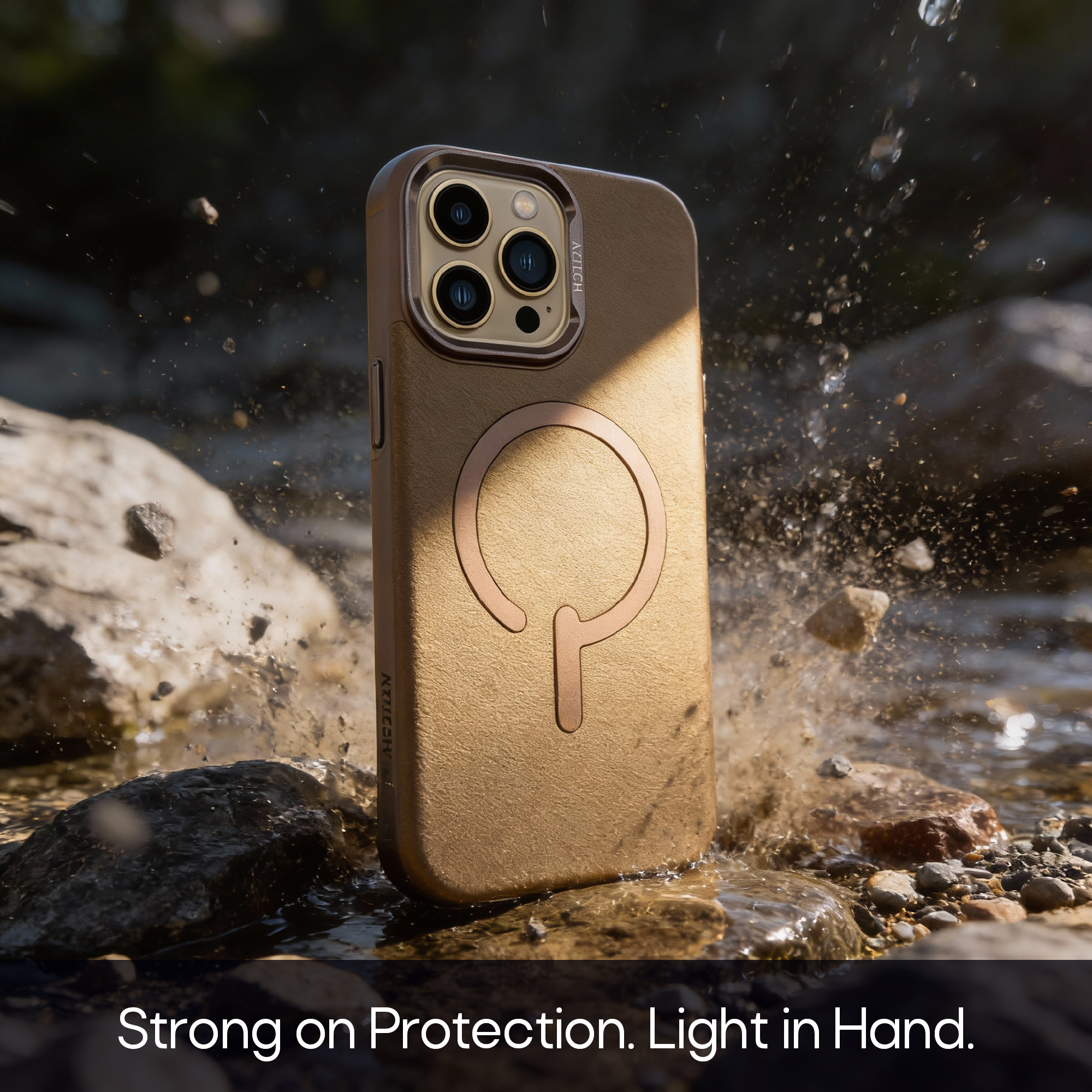 AZTECH Premium Leather Case 13 Pro Max Desert Titanium thumbnail 2