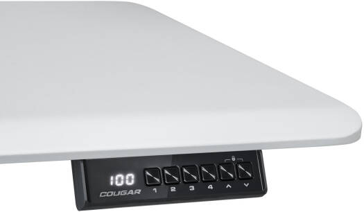 Cougar E-STAR 120 Gaming Desk, Full Desk Mouse Pad, Removable Monitor Stand, Shields for Transmission Shaft & Motor, Cable Tray for Easy Management, Headset Hook, White | 3MSTA1WW.0001 thumbnail 4