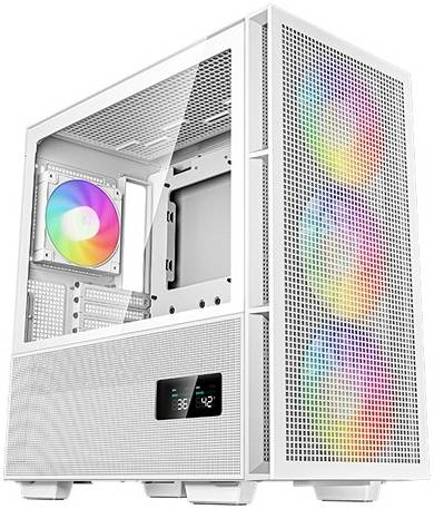 Deepcool CH560 Digital ATX Mid Tower Computer Case, ABS+SPCC+Tempered Glass Materials, Real-Time Dual-Status Digital Display, Hybrid Airflow Glass Side Panel, White | R-CH560-WHAPE4D-G-1 - Image 1