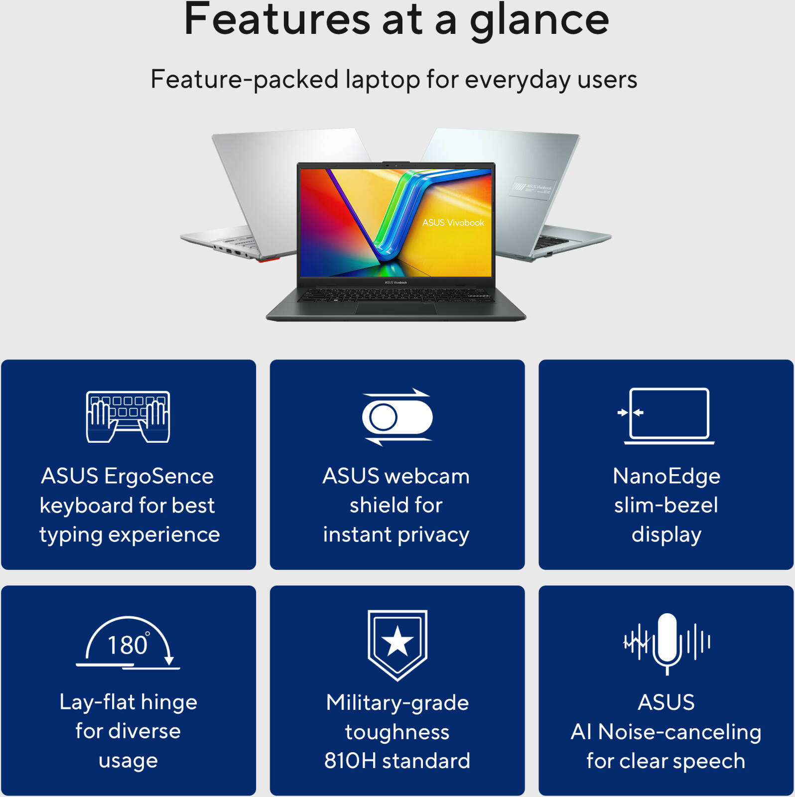 ASUS Vivobook Go 14 Laptop, 14.0" FHD Nano Edge Display, Intel Core i3-N305, 8GB DDR4 RAM, 256 GB SSD, Intel Iris Xe Graphics, ENG-ARB Keyboard, Windows 11 | E1404GA-NK039W thumbnail 4