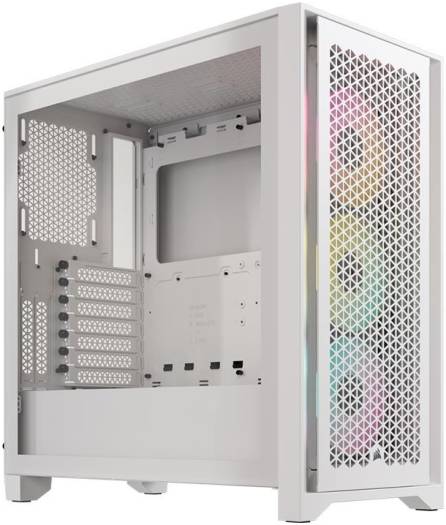 CORSAIR iCUE 4000D RGB AIRFLOW V2 Mid-Tower Case, High-Airflow Design, Tempered Panel, Up to 360mm Radiator & 3x AF120 RGB ELITE Fans, Node PRO Controller, RapidRoute Cable Mgt - White | CC-9011241-WW thumbnail 2