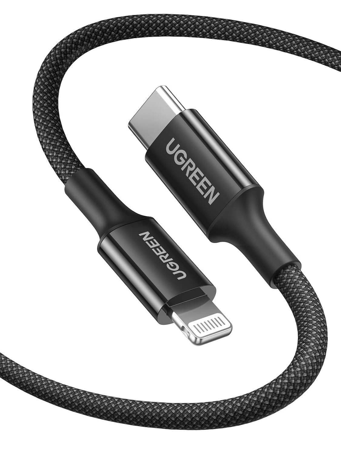 UGREEN USB-C TO LIGHTNING CABLE 1M BLACK - Image 1