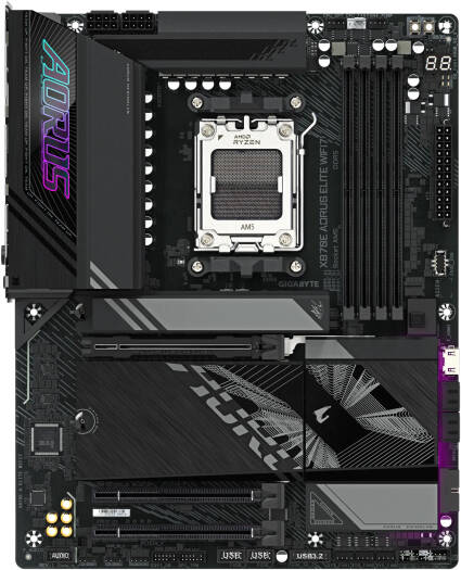 GIGABYTE X870E Aorus Elite WIFI7 Motherboard, AMD X870E Chipset, AMD Socket AM5, Dual Channel DDR5, EZ-Latch Plus, 4x M.2 Slots, Sensor Panel Link | X870E AORUS ELITE WIFI7 thumbnail 2