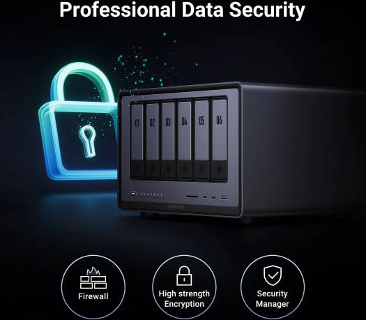 UGREEN NASync DXP6800 Pro 6-Bay Desktop NAS, Intel i5 1235U CPU, 128GB Flash Memory, 2 M.2 SSD Drive Slots, 2x 10GbE LAN Ports, 196TB Massive Data Storage | DXP6800 Pro thumbnail 3