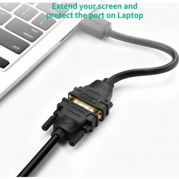 Ugreen HDMI to DVI-I 24+5 Adapter, Stable Transmission, 1080P Video Resolution, Universal Compatibility, Black | 20136 thumbnail 3