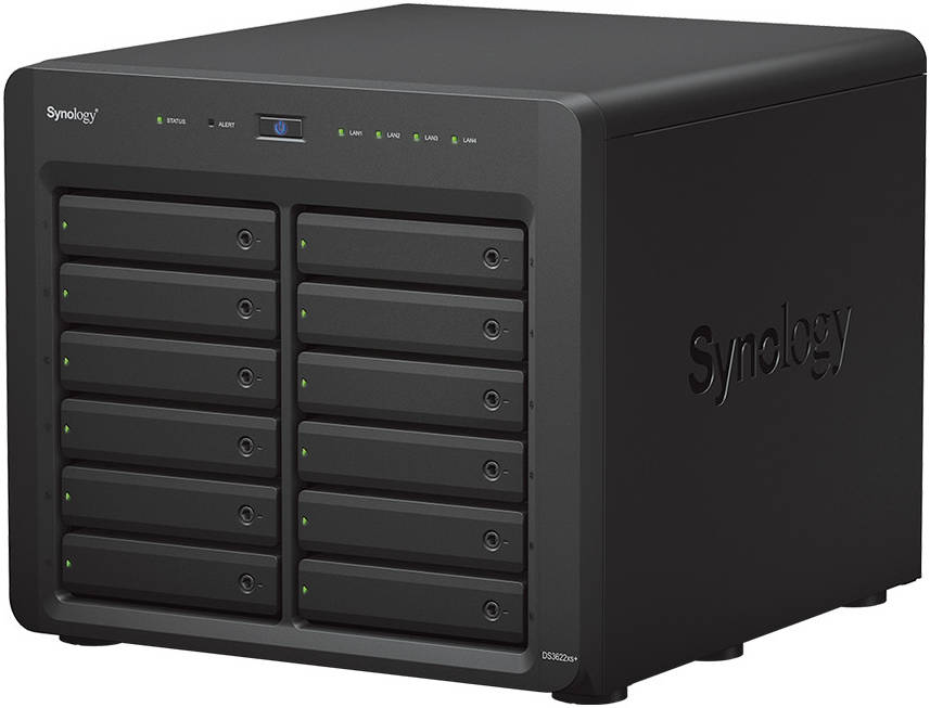 Synology DiskStation DS3622xs+ 12-Bay NAS Enclosure, 12 x 3.5"/2.5" SATA Drive Bays, Intel Xeon D-1531 6-Core 2.2GHz, 16GB DDR4 RAM, 1 x PCIe 3.0 x8/x8, 2 x 10GbE | 2 x 1GbE , Black | DS3622XS+ thumbnail 2