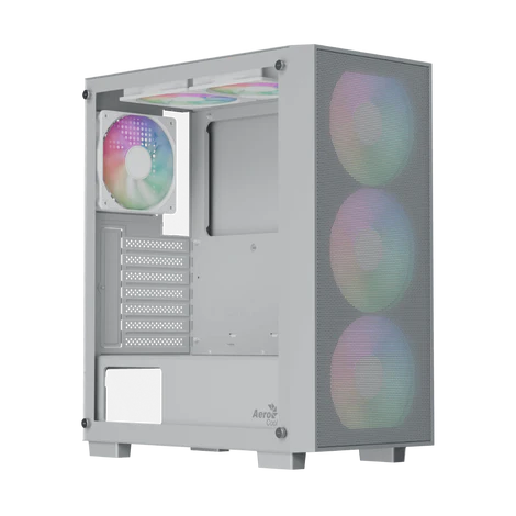 Aerocool B509A Flow ARGB ATX Mid Tower Gaming PC Case White ACCM-BD02063.21 - Image 1