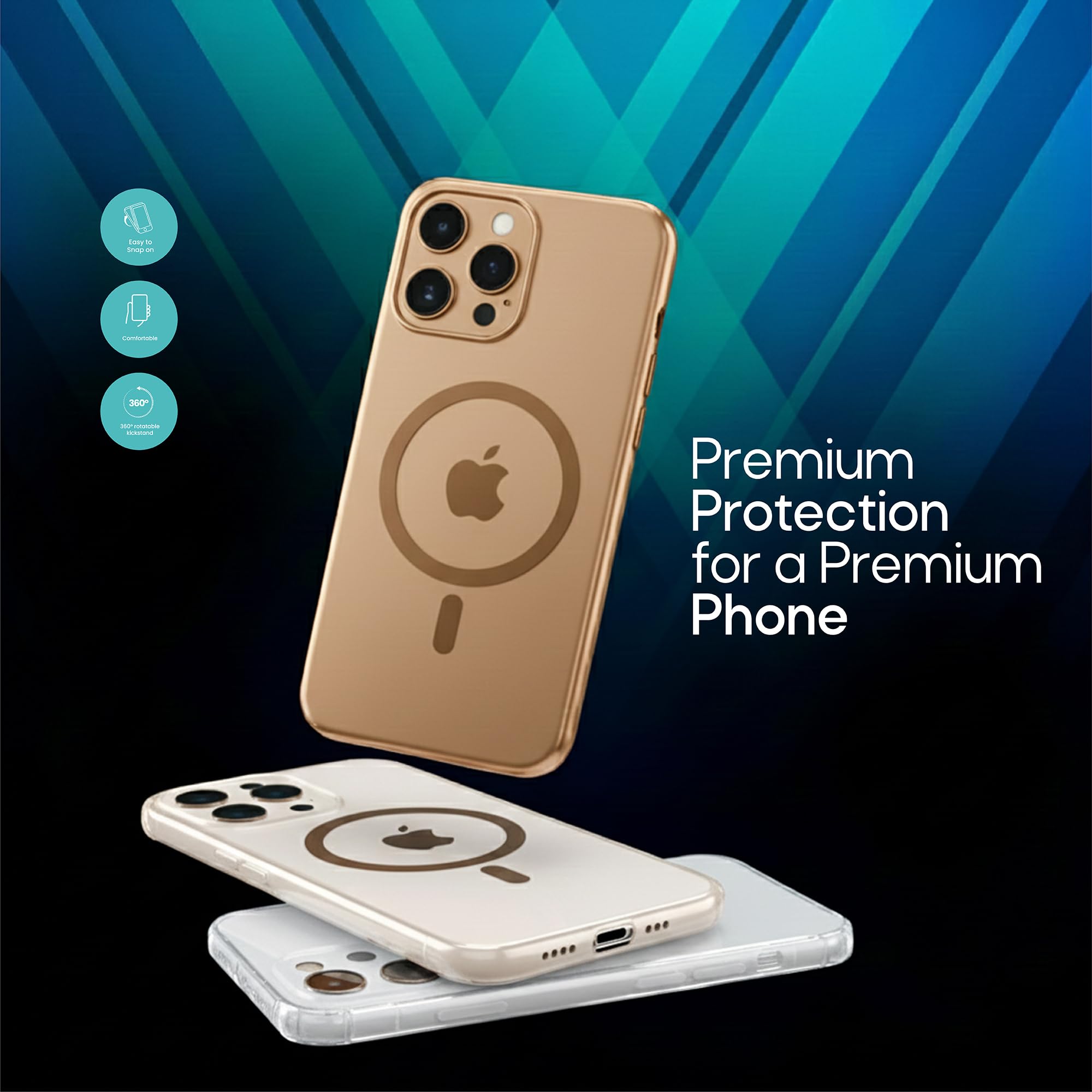 AZTECH iPhone 16 Pro Case MagSafe (MagU), Revolutionary iCrystal Tech Clear Cover, MIL-Grade Protection, Anti-Scratch, Camera Protective, Magnetic Ultra Slim iPhone 16 Pro 6.3 inch Accessories thumbnail 4