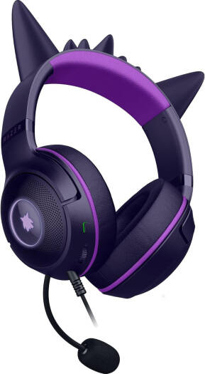 Razer Kraken Kitty V2 Gaming Headphone, 40mm TriForce Driver, HyperClear Cardioid Mic, Unidirectional, Chroma RGB Lighting, USB Type-A Connection, Gengar Pokemon Edition | RZ04-04730300-R3M1 thumbnail 2