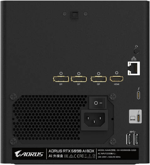 GIGABYTE AORUS RTX 5090 AI Box Graphics, 32GB GDDR7 512-Bit Memory, 2407 MHz Graphics Clock, 21760 CUDA Cores, 28 Gbps Memory Speed, PCI Express 5.0 | GV-N5090IXEB-32GD thumbnail 7