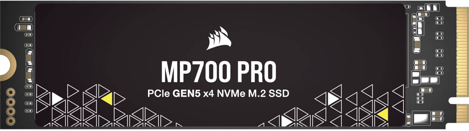Corsair 1TB MP700 PRO NVMe PCIe 5.0 M.2 Internal SSD, 11700 MB/s Sequential Read Speeds & 9600 Sequential Write Speeds, 3D TLC NAND Technology, 1.6 Million Hours MTBF, Black | CSSD-F1000GBMP700PNH - Image 1