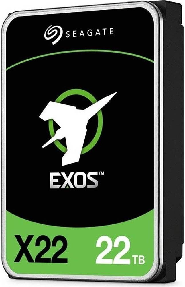 Seagate Exos X22 SATA 6Gb/s 3.5" Enterprise Hard Drive, 22TB Capacity, 7200 RPM Spindle Speed, 512MB Cache, 2,500,000 Hours MTBF, 285MB/s 272MiB/s Transfer Rate | ST22000NM001E thumbnail 2