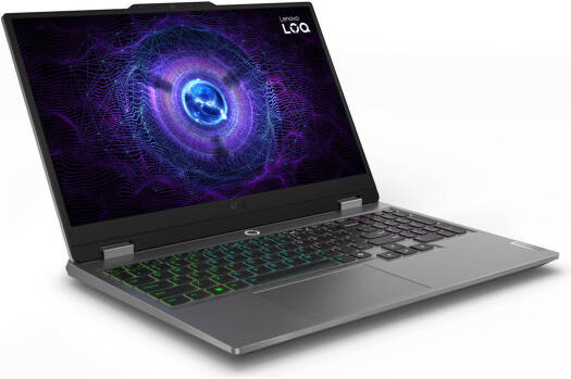 Lenovo LOQ 15IRX9 Gaming Laptop, 15.6" FHD IPS 144Hz Display, Intel Core i5-13450HX, 24GB RAM, 512GB SSD, GeForce RTX 3050 6GB, English (UK) Keyboard, No OS, Luna Grey | 83DV00UQPS - Image 1
