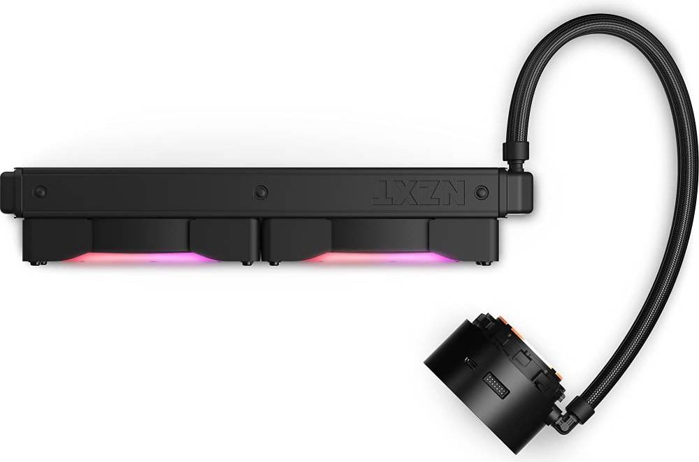 NZXT Kraken Z63 RGB AIO 280mm Liquid CPU Cooler, With LCD Display, 800 - 2800 RPM Motor Speed, 12V DC, 0.3A Power, 22 - 33 dBA Fan Noise, Fluid Dynamic Bearing, Black | RL-KRZ63-R1 thumbnail 4