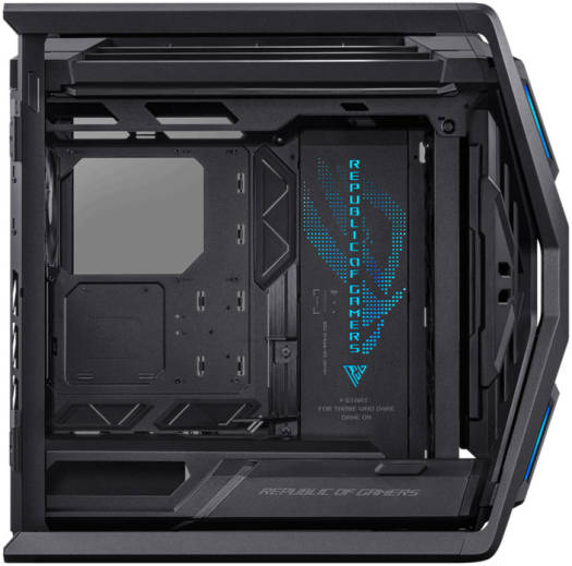 ASUS ROG Hyperion GR701 E-ATX PC Case, Tempered Glass Side Panels, Up to 420mm Dual Radiator, 4*140mm Fans, Metal GPU Holder, Compnent Storage, ARGB Fan Hub, 60W Fast Charging, Black | 90DC00F0-B39000 thumbnail 6