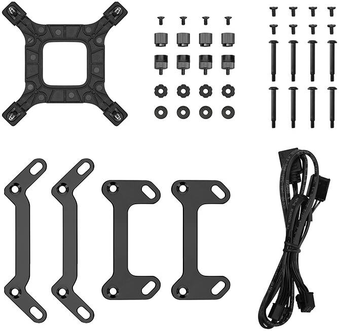 DeepCool LM240 Liquid CPU Cooler, 2.4" Display, 240mm Radiator, 2x 120mm FL12 SE aRGB Fans, 2400 RPM Fan Speed, 66.23 CFM AirFlow, Hydro Bearing Type, Black | R-LM240-BKDMMC-1 thumbnail 3