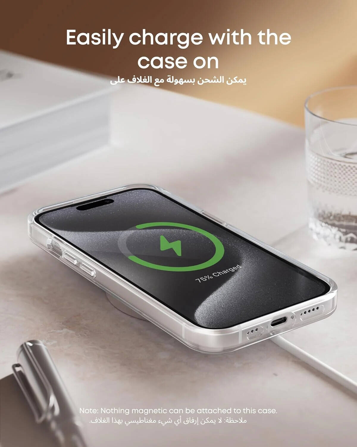 Anker iPhone 16 Pro Magnetic Case Cover, Military-Grade Shockproof Protection, Clear | IC-ANCC16PR thumbnail 5