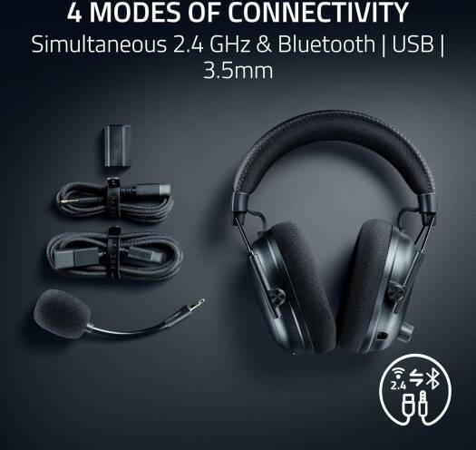 Razer BlackShark V3 Pro Gaming Headset, HyperSpeed Wireless Gen 2, Hybrid ANC, Detachable Razer HyperClear Full Band 12mm Mic, Unidirectional, PC, Counter-Strike 2 Edition | RZ04-05400800-R3M1 thumbnail 11