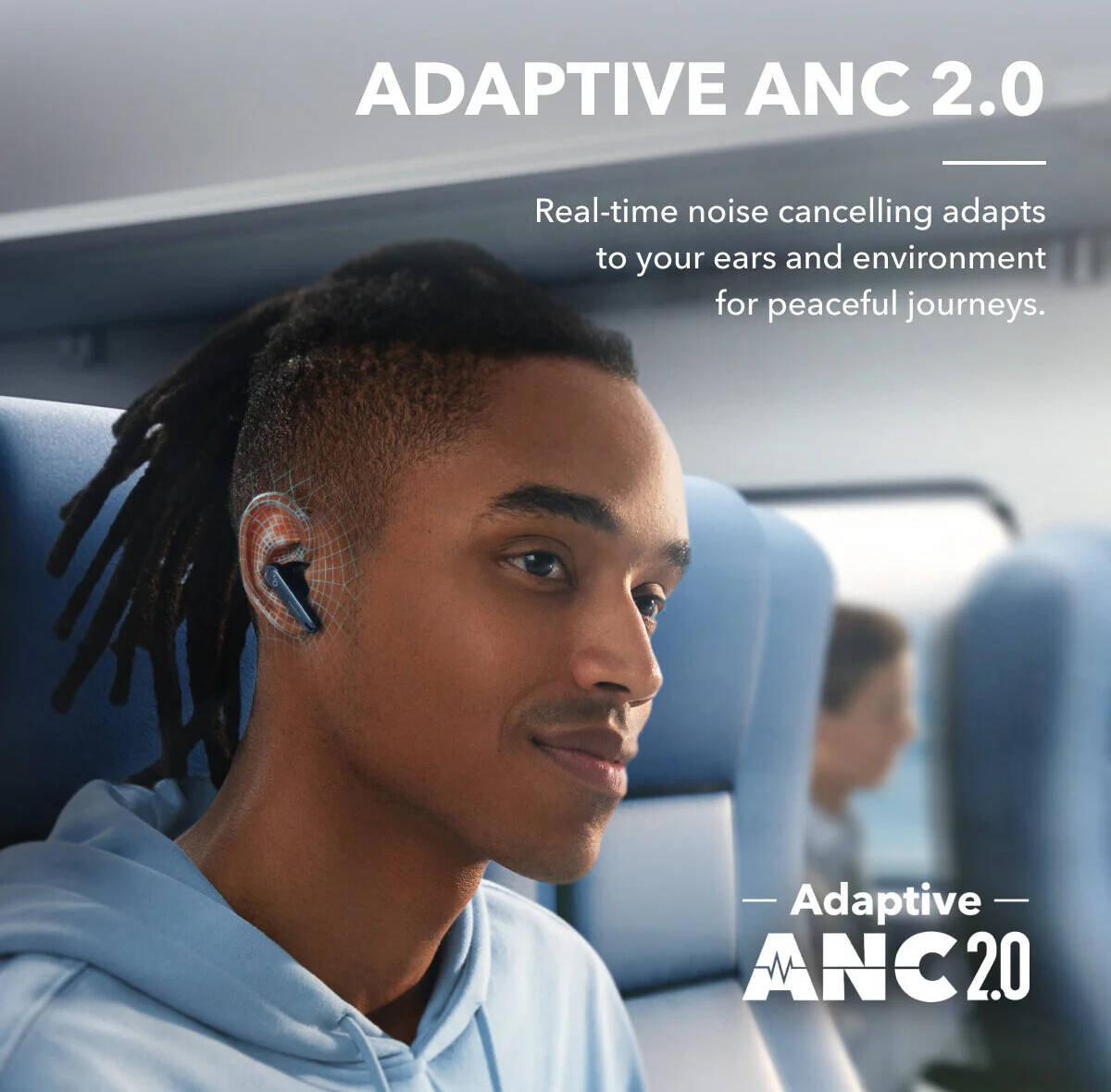Anker Soundcore Liberty 4 NC Earbud, 11mm Custom-Made Driver, Up To 10 Hours Playtime, Bluetooth 5.3, Active Noise Cancellation, 6 Mics With AI Algorithm, IPX4 Water Resistant. Navy Blue | A3947 thumbnail 3