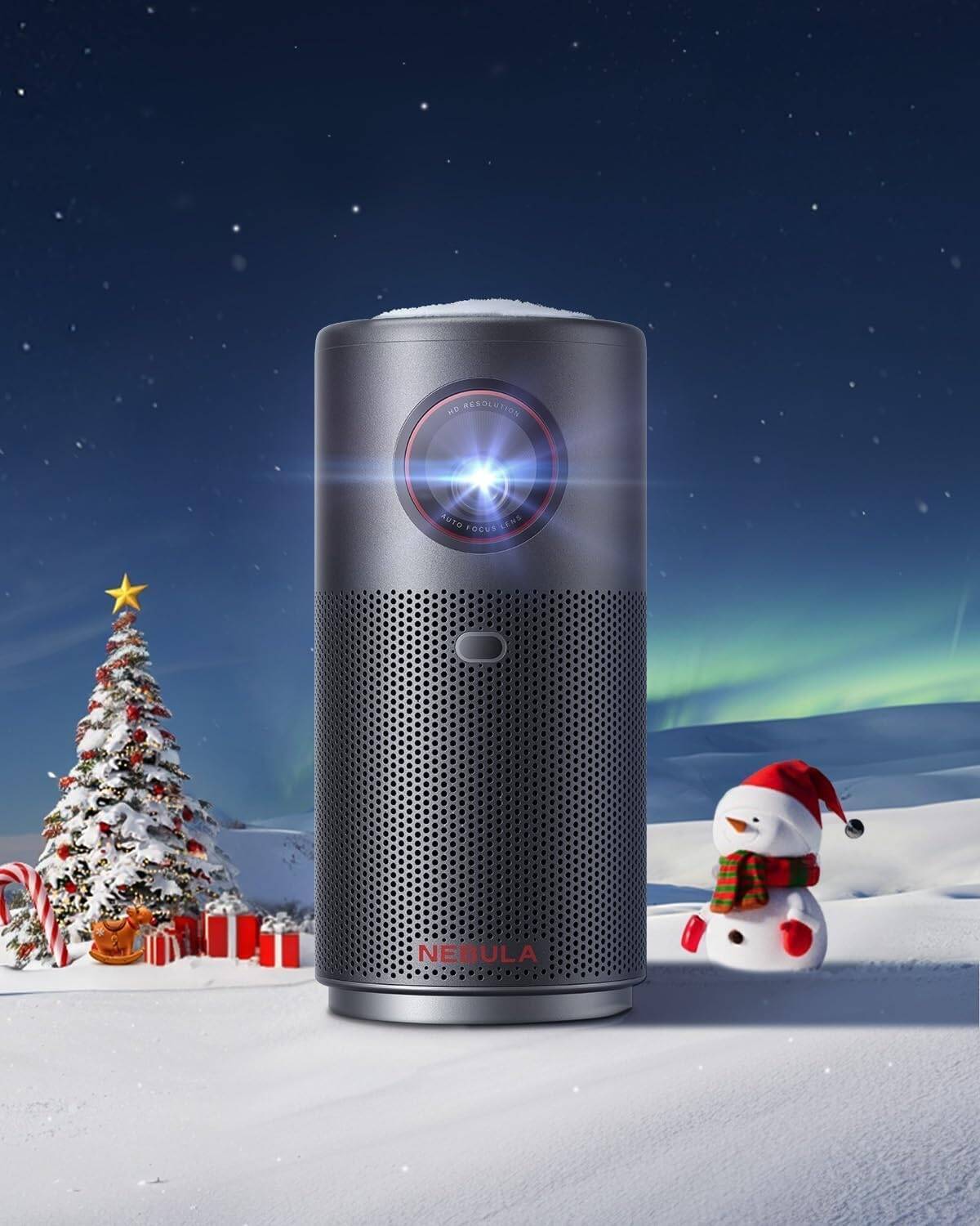 NEBULA Capsule Air Google TV Projector, Officially Licensed Netflix, 720p Smart Mini Projector with Wi-Fi, 2-4 Hours of Playtime, 100-Inch Display, Dolby Digital, Ultra Portable | D4112211 thumbnail 2