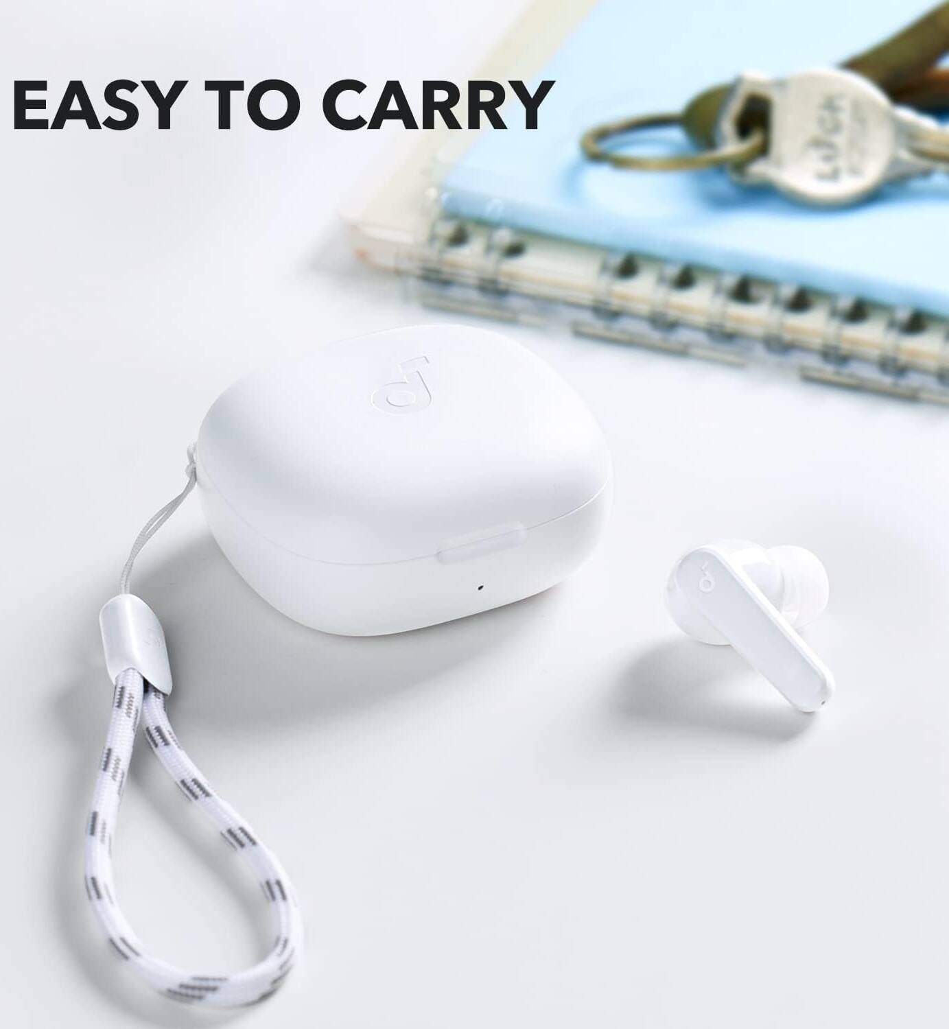 Anker Soundcore P20i Bluetooth Earphones, 10mm Drivers with Big Bass, Bluetooth 5.3 Connectivity, Tap to Control, 22 EQ Presets, Single Earbud Mode, IPX5 Rated Protection, White | A3949-White thumbnail 6