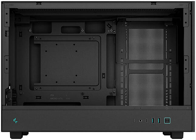 DeepCool CH260 Micro-ATX Computer Case, Up to 360mm Radiator, Up to 6x 120mm Fan Support, 4x Expansion Slots, Tempered Glass Side Panel, Wraparound Mesh Panels, Black | R-CH260-BKNGM0-G-1 thumbnail 5