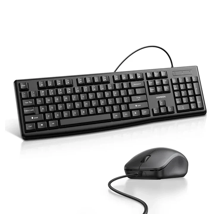 UGREEN MK330 USB WIRED KEYBOARD+MOUSE COMBO ENG-ARABIC - Image 1