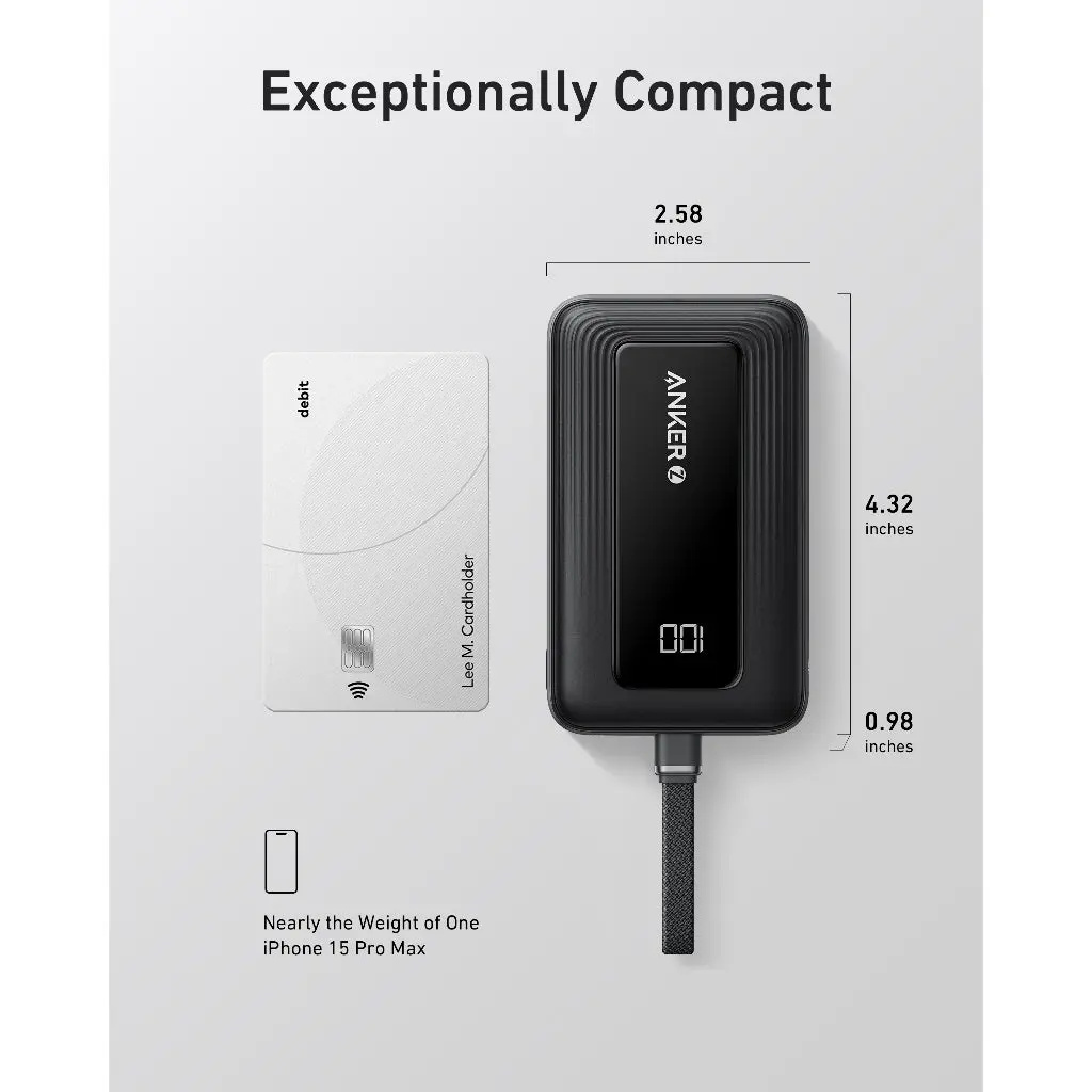 ANKER ZOLO PB 10000mAh 30W BUILT-IN C LTG thumbnail 2